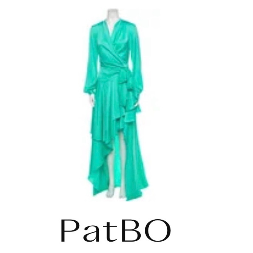 NWT PatBO High Low Ruffle Maxi
Wrap Dress Green, Size: 0